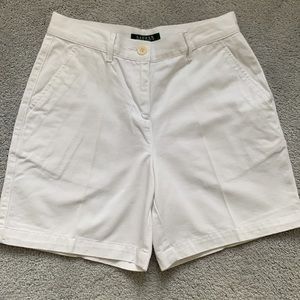 Ralph Lauren white cotton shorts